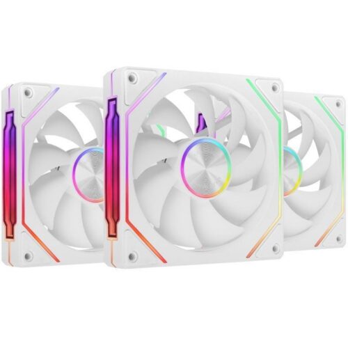 Pack 3 Ventiladores Mars Gaming MF-LINKFINITYKIT2/ 12cm/ ARGB/ Blanco
