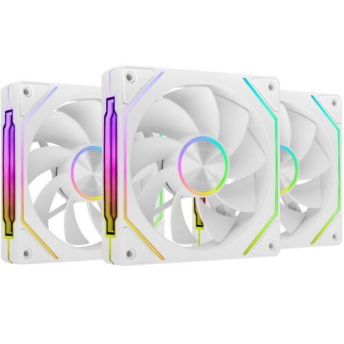 Pack 3 Ventiladores ARGB Mars Gaming MF-LINKFINITYKIT2R - 12cm - Blanco