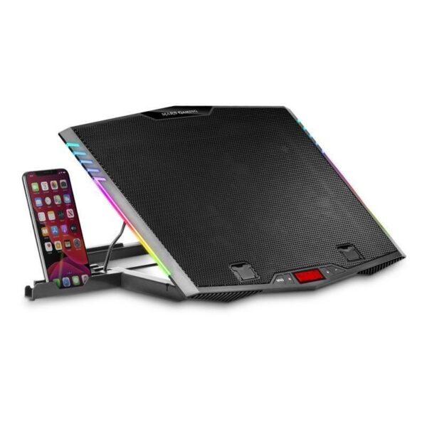 Soporte Refrigerante Mars Gaming MNBC5 para Portátiles 17.3" - 6 Ventiladores + Iluminación LED ARGB
