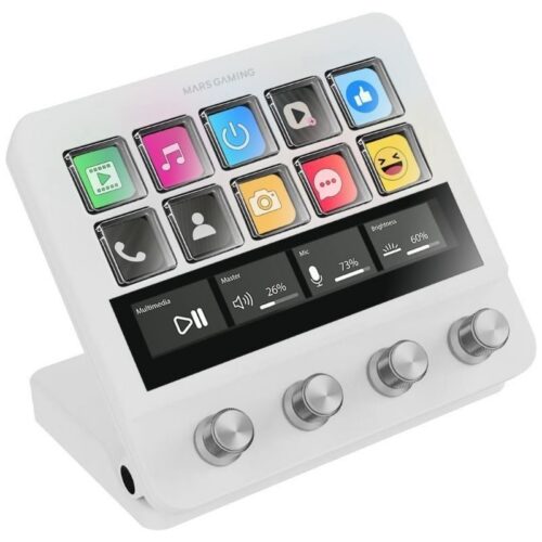 art_tac-stream20msd-pro20wh_1-1 Stream Deck Mars MSD-PRO - 10 Teclas LCD + 4 Diales Personalizables