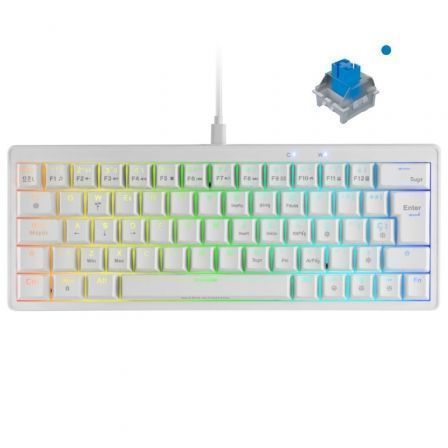 art_tac-tec20mkminiprowbes20wh_1 Teclado Gaming Mecánico Mars Gaming MKMINIPRO/ Switch Azul/ Blanco