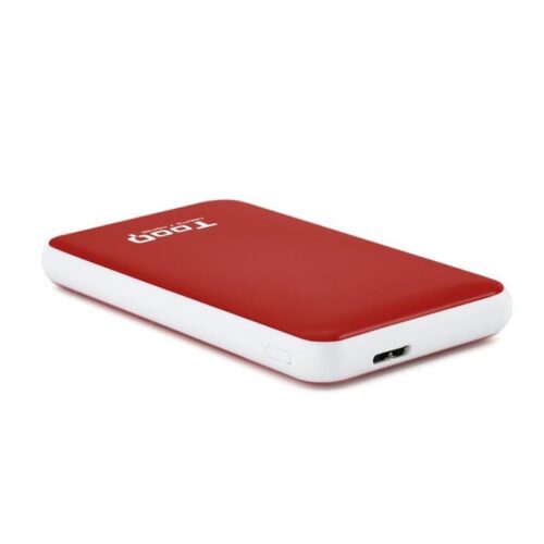 Caja Externa Roja USB 3.1 para Disco Duro 2.5'' - 4TB - Sin Tornillos - TooQ TQE-2528R