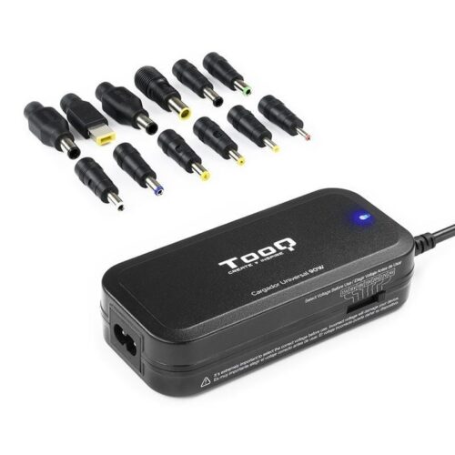 Cargador Universal 90W TooQ - 12 Conectores para Portátiles y USB