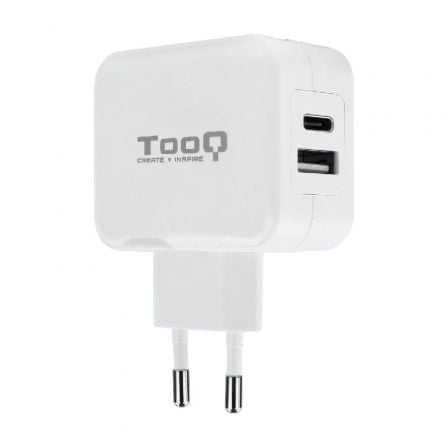 art_too-carga20tqwc-2sc02wt_1 Cargador de Pared TooQ TQWC-2SC02WT/ 1xUSB Tipo-C/ 1x USB/ 27W