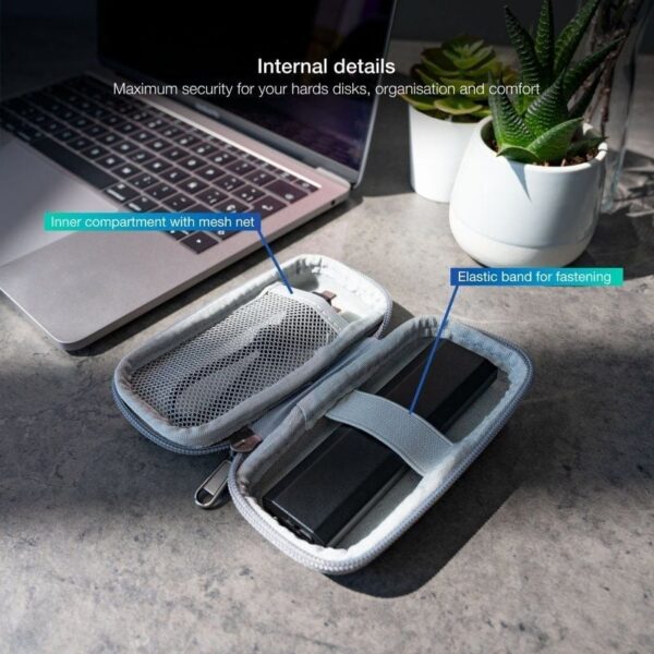 Funda Protector para Disco Externo M2 TooQ - Gris