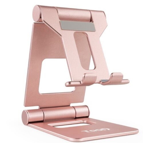 Soporte de Mesa Ajustable TooQ PH-KEOPS - Rosa Velvet para Smartphone/Tablet hasta 10"