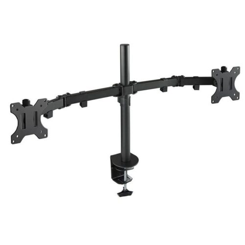 Soporte de Mesa para 2 Monitores TooQ DB1232TN-B - Giratorio, Inclinable y Ajustable