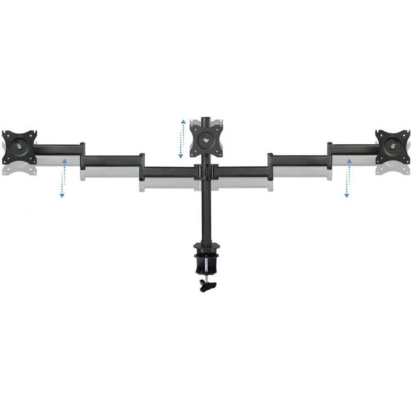 Soporte Giratorio para 3 Monitores TooQ DB1327TN-B - Ajustable y Ergonómico
