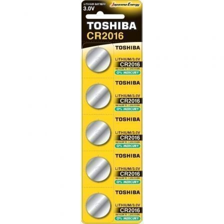 art_tos-pila20cr2016t20bl5_1 Pack de 5 Pilas de Botón Toshiba CR2016/ 3V