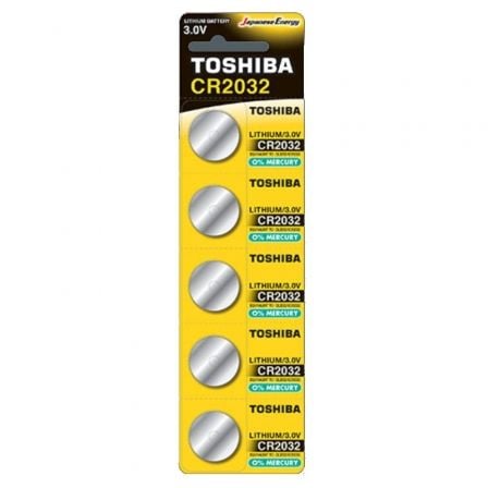 art_tos-pila20cr2032t20bl5_1 Pack de 5 Pilas de Botón Toshiba CR2032/ 3V