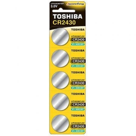 art_tos-pila20cr243020bl5_1 Pack de 5 Pilas de Botón Toshiba CR2430/ 3V/ Alcalinas