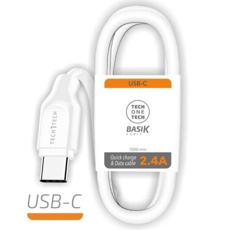 art_tot-cab20tec2903_1 Cable USB Tipo-C Tech One Tech TEC2903/ USB Tipo-C Macho - USB Macho/ 1m/ Blanco