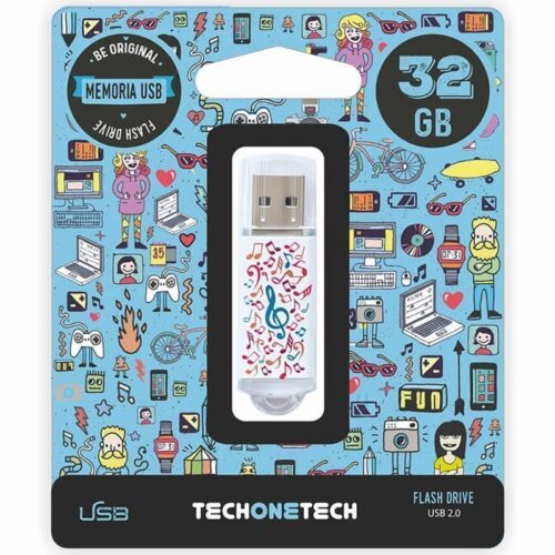 Pendrive 32GB Tech One Tech Music Dream USB 2.0 - Almacenamiento Rápido y Fiable