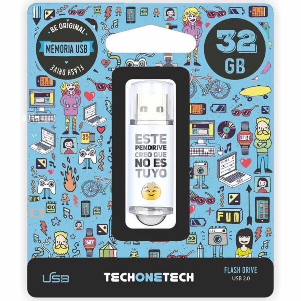 Pendrive 32GB Tech One - USB 2.0, Alta Velocidad y Durabilidad
