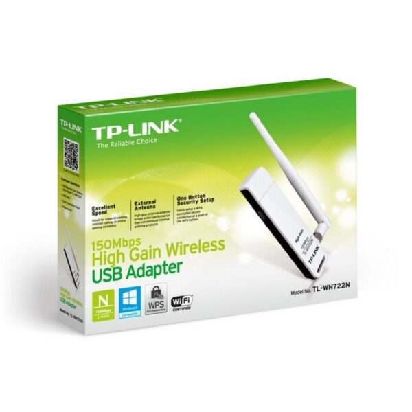 Adaptador USB WiFi TP-Link TL-WN722N 150Mbps - Conexión Inalámbrica de Alta Velocidad