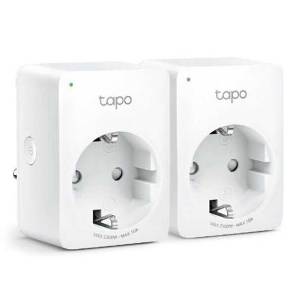 Enchufe WiFi Inteligente TP-Link Tapo P100 - Pack 2, Control por App y Voz