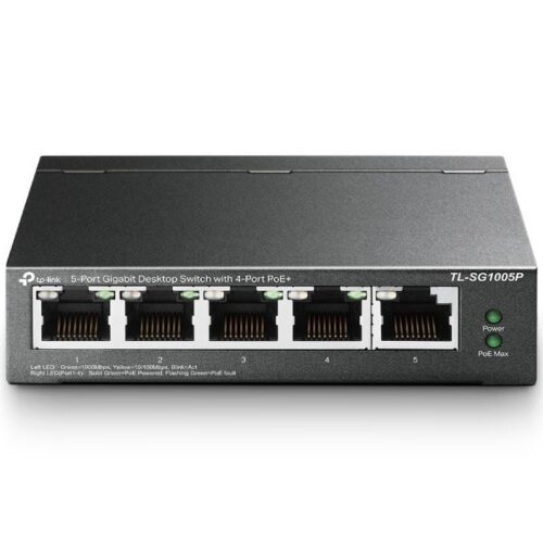art_tpl-switch20tl-sg1005p_1-1 Switch Gigabit TP-Link TL-SG1005P 5 Puertos con PoE - Redes Domésticas y Oficinas