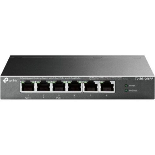art_tpl-switch20tl-sg1006pp_1-1 Switch Gigabit TP-Link TL-SG1006PP 6 Puertos con PoE++ y PoE+
