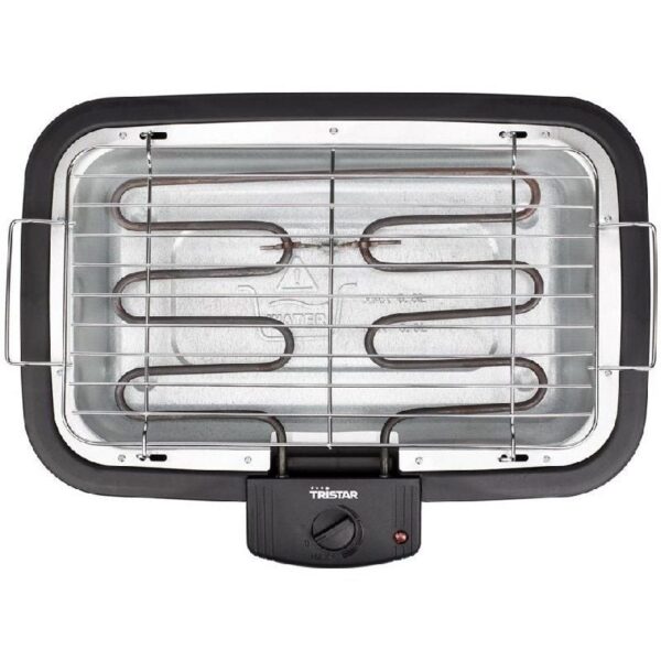 Barbacoa Eléctrica Tristar BQ-2813 - 2000W, Parrilla 38x22cm, Ideal para Terraza y Camping