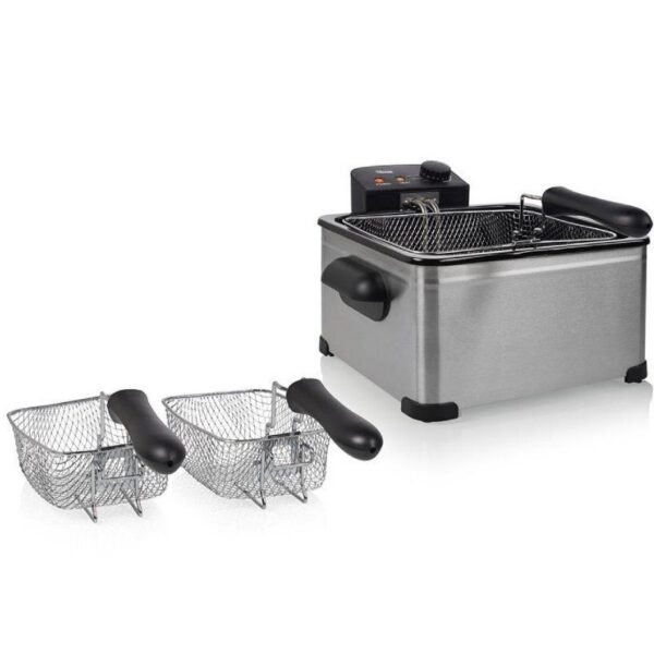 Freidora Tristar FR-6949 - 2000W, 5L, 3 Cestas y Zona Fría - Ideal para Familias