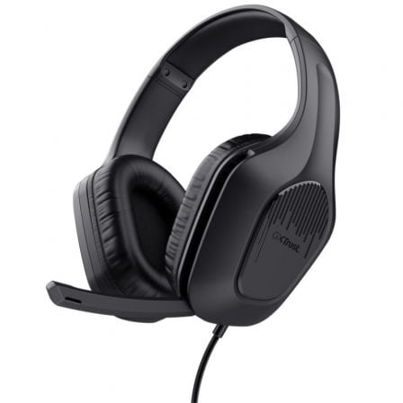 art_tru-aur20gxt2041720zirox20bk_1 Auriculares Gaming con Micrófono Trust Gaming GXT 417 Zirox/ Jack 3.5/ Negros