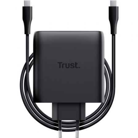 Cargador de Pared GaN Trust Maxo 100W/ 2xUSB Tipo-C/Incluye Cable USB Tipo-C/ 100W