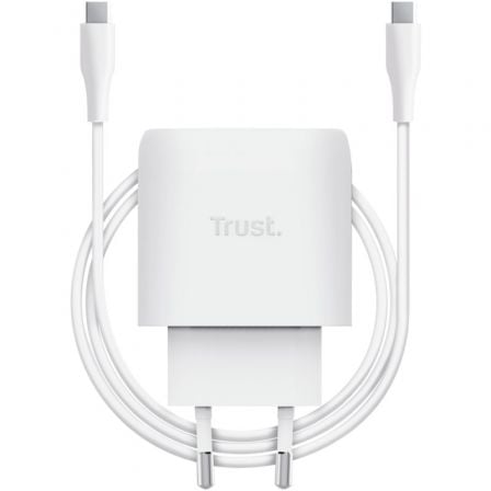 art_tru-carga20maxo2045w20wh20ca_1 Cargador de Pared GaN Trust Maxo 45W Compatible con Apple/ 1xUSB Tipo-C/ Incluye Cable USB Tipo-C/ 45W