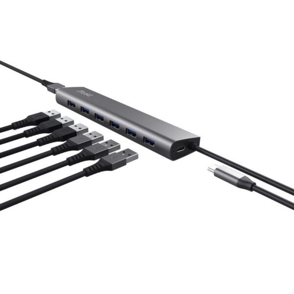 Hub USB 3.2 Gen1 Trust Halyx - 7 Puertos USB-A + 1 USB-C