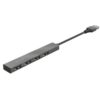 Trust Halyx 4 Puertos USB 2.0 - Hub USB Ultracompacto de Aluminio