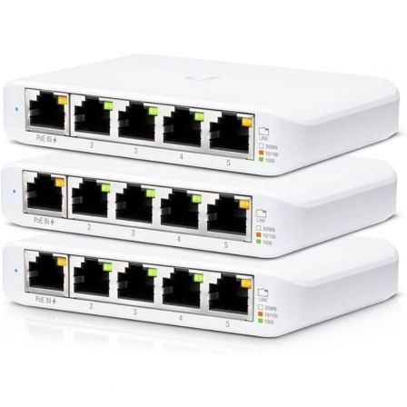 art_ubi-switch20usw-flex-mini203u_1 Switch Gestionado Ubiquiti USW-Flex Mini 5 Puertos/ RJ45 10/100/1000 PoE/ Pack 3 uds