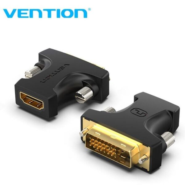 Adaptador HDMI a DVI Macho - 1080p@60Hz - Chapado en Oro - Negro