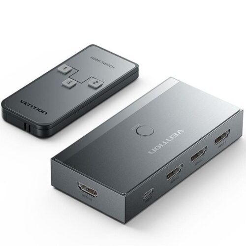 Switch HDMI 8K 3 en 1 Vention AKRH0 - Conmutador de 3 Puertos con USB-C