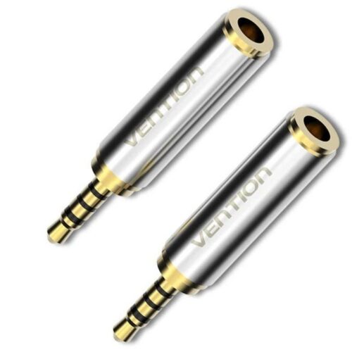 Adaptador Audio 3.5mm a 2.5mm Macho-Hembra - Alta Fidelidad y Chapado en Oro