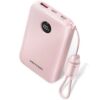 Powerbank 10000mAh Vention 22.5W Rosa - Carga Rápida y Segura