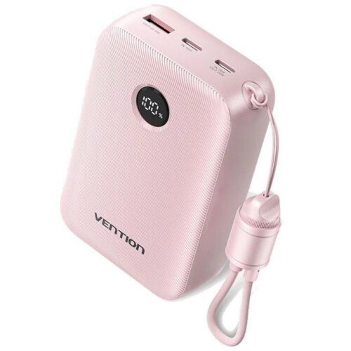 art_ven-bat20fkbp0-c_1-1 Powerbank 20000mAh Vention - Rosa - 22.5W - Carga Rápida y Segura