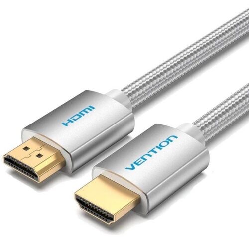 Cable HDMI 2.0 4K Vention AABIH - 2m con Trenzado de Algodón - Plata