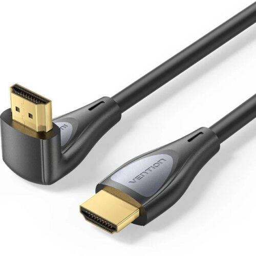 Cable HDMI 2.0 4K Acodado Vention - 2m - Negro - Alta Velocidad y Calidad