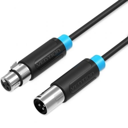 art_ven-cab20bbfbh_1 Cable Estéreo Vention BBFBH/ XLR Macho - XLR Hembra/ 2m/ Negro