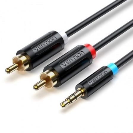 art_ven-cab20bclbg_1 Cable Estéreo Vention BCLBG/ Jack 3.5 Macho - 2x RCA Macho/ 1.5m/ Negro
