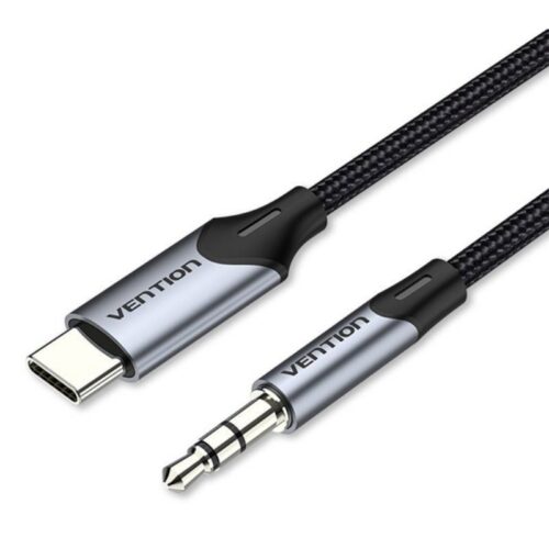 art_ven-cab20bgkhf_1-1 Adaptador USB Tipo-C a Jack 3.5mm - Cable Audio de 1m - Gris