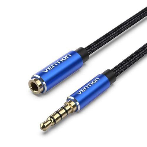 Cable Estéreo Vention 5m - Conector Jack 3.5 Macho/Hembra - Azul
