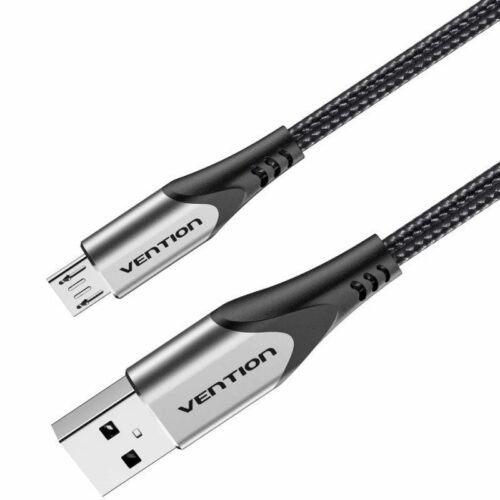 art_ven-cab20coahh_1-1 Cable USB 2.0 Reversible Vention - Carga Rápida 3A, 480Mbps, 2m - Gris