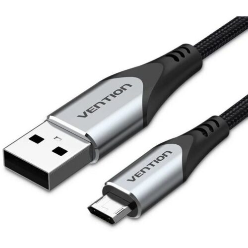 Cable USB 2.0 Vention - MicroUSB Macho, 480 Mbps, 50 cm - Negro