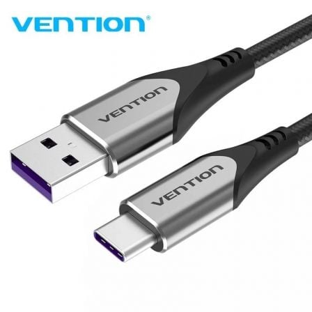 art_ven-cab20cofhd_1 Cable USB 2.0 Tipo-C Vention COFHD/ USB Tipo-C Macho - USB Macho/ Hasta 100W/ 480Mbps/ 50cm/ Gris