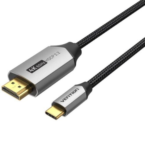 Cable HDMI 2.0 4K USB Tipo-C a HDMI Macho - 1m - Negro - Vention