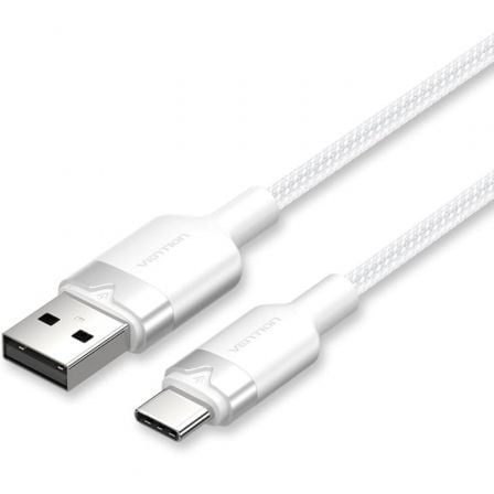 art_ven-cab20ctnwf_1 Cable USB 2.0 Tipo-C Vention CTNWF/ USB Tipo-C Macho - USB Macho/ Hasta 60W/ 480Mbps/ 1m/ Blanco