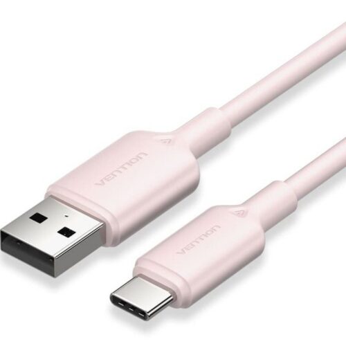 Cable USB Tipo-C a USB-A Vention - 2m, Rosa, 60W, 480Mbps