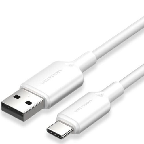 Cable USB Tipo-C a USB-A 3A - 2m - Blanco - 480Mbps - 60W