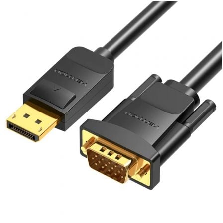 art_ven-cab20hblbh_1 Cable Conversor Vention HBLBH/ DisplayPort Macho - VGA Macho/ 2m/ Negro