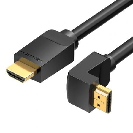 art_ven-cab20hdmi20aaqbh_1 Cable HDMI 2.0 4K Acodado Vention AAQBH/ HDMI Macho - HDMI Macho/ 2m/ Negro